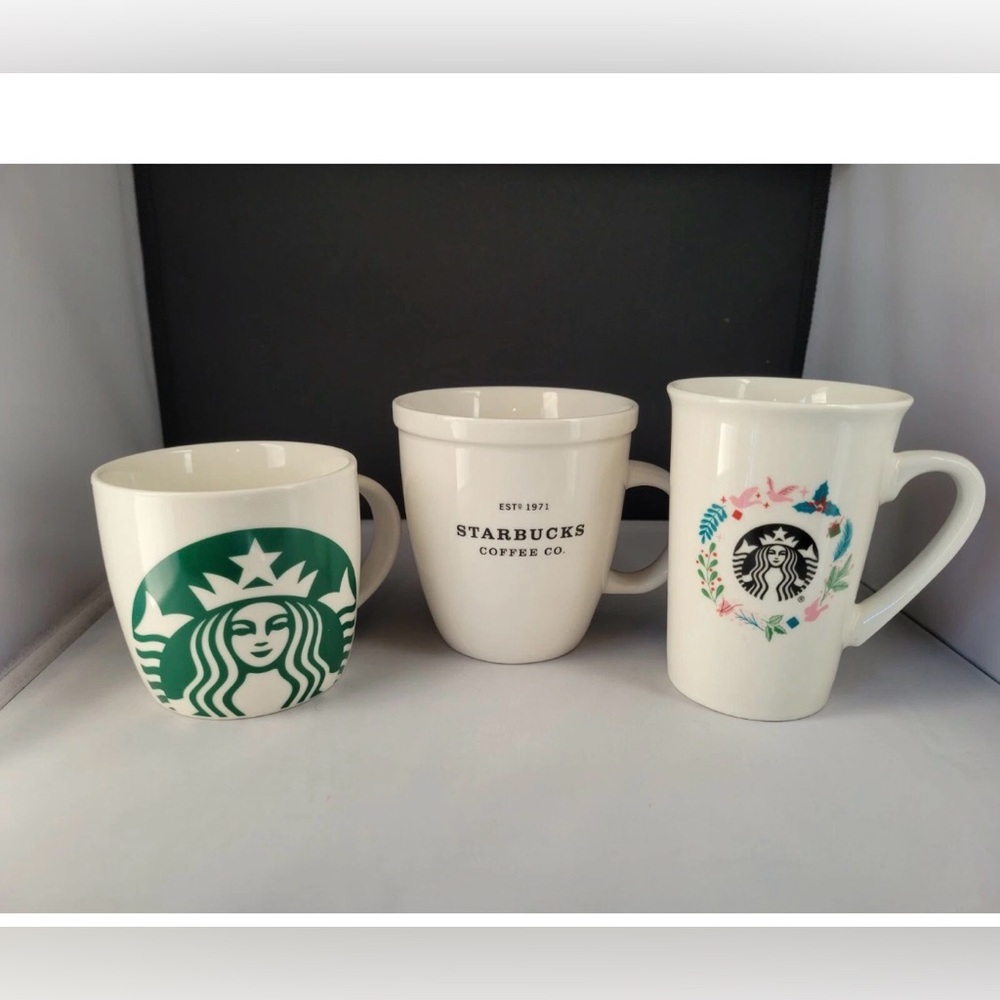Lot of 3 Starbucks Coffee Mug, 2001-2019 used good condition